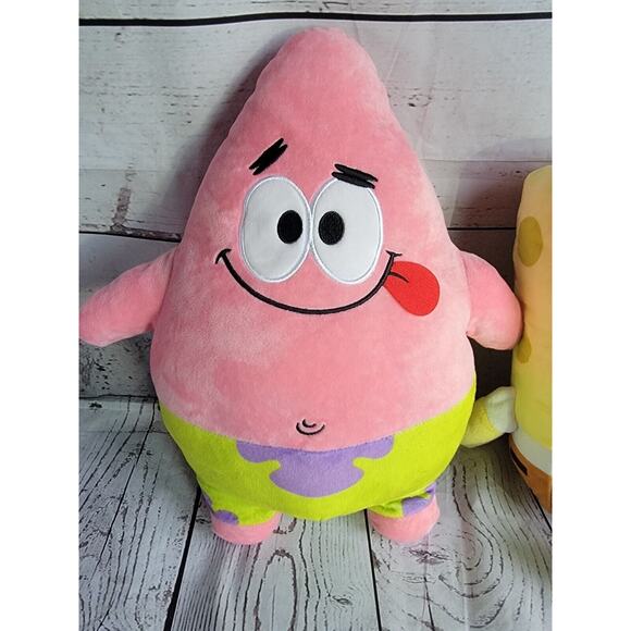 Spongebob Squarepants and Patrick Star 12 In Plush Lot Of 2 Stuffed Plush - Picture 3 of 6